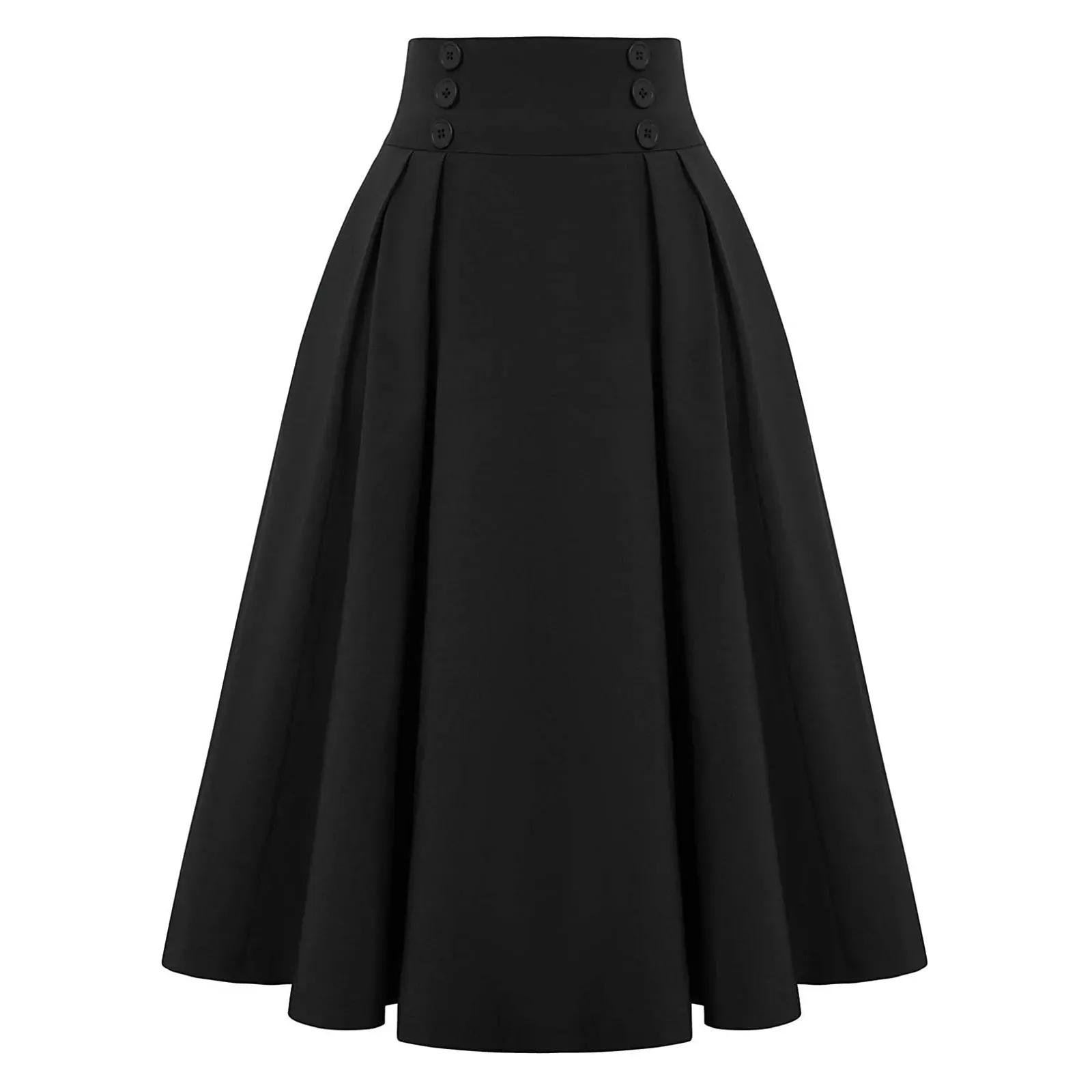 Black and white plaid knee length skirt 4866 Black and white plaid knee length skirt 4866