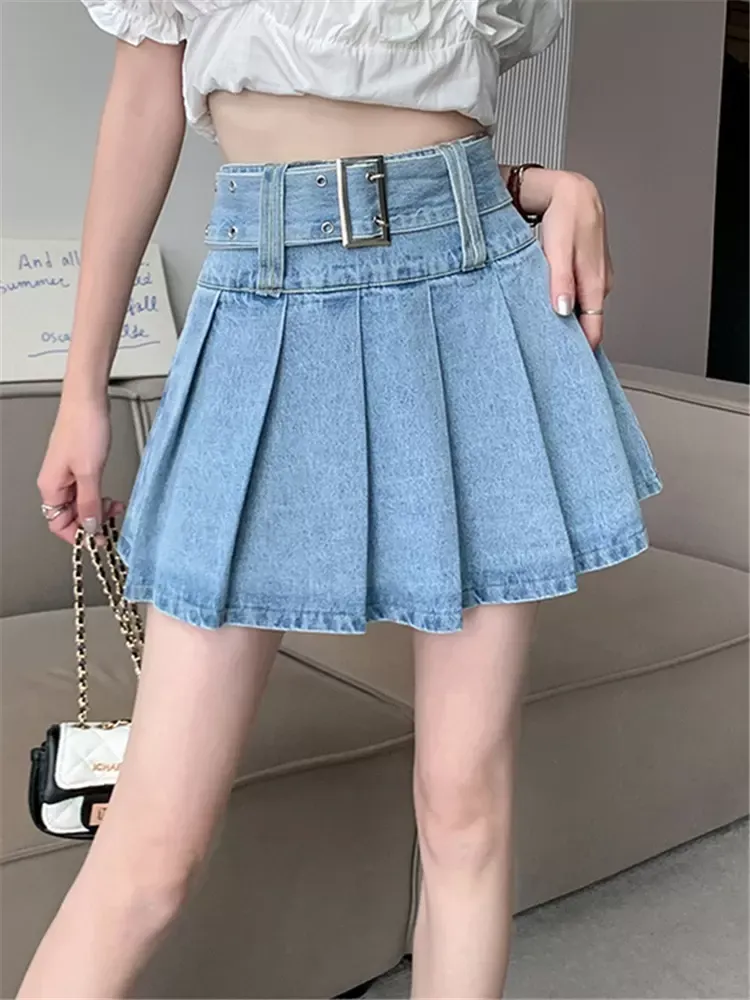 Pleated Skirt Denim Skirts At Kohl's Pleated Denim Skirt