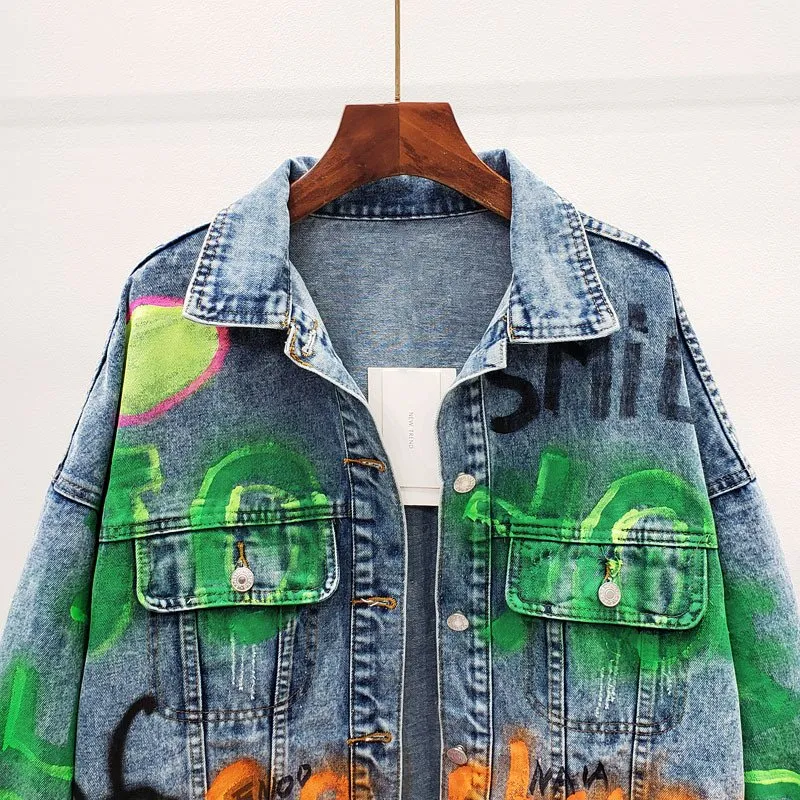DHgate.com:Harajuku-Style Distressed Denim Jacket for Women