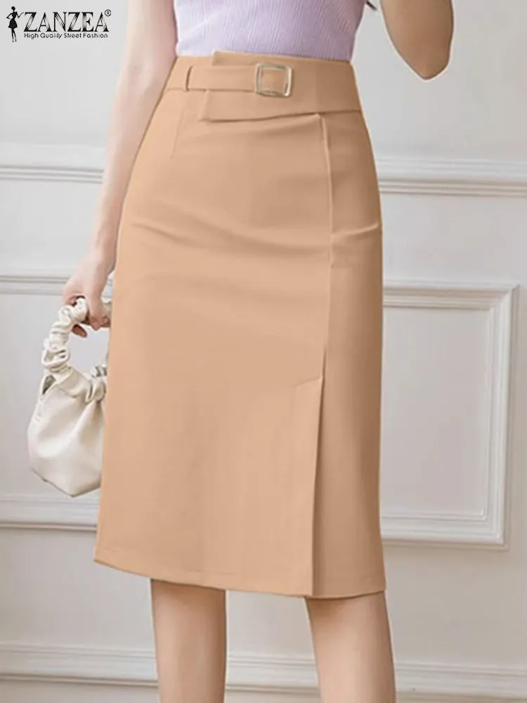 Shein Long Khaki Pencil Skirt Women's Men's Clothing, Shop Online