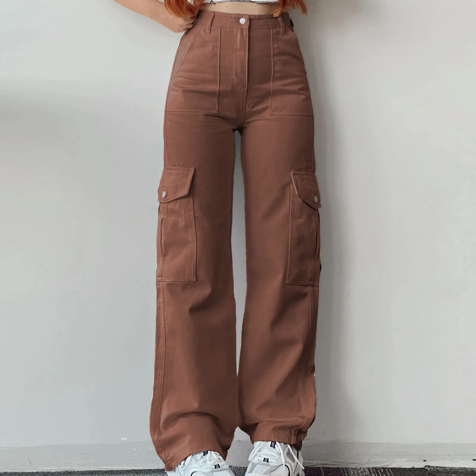 ☆CERRIC☆POCKET WIDE CARGO PANTS☆1839☆Brown☆韓国☆大人気 ☆CERRIC☆POCKET WIDE CARGO PANTS☆1839☆Brown☆韓国☆大人気