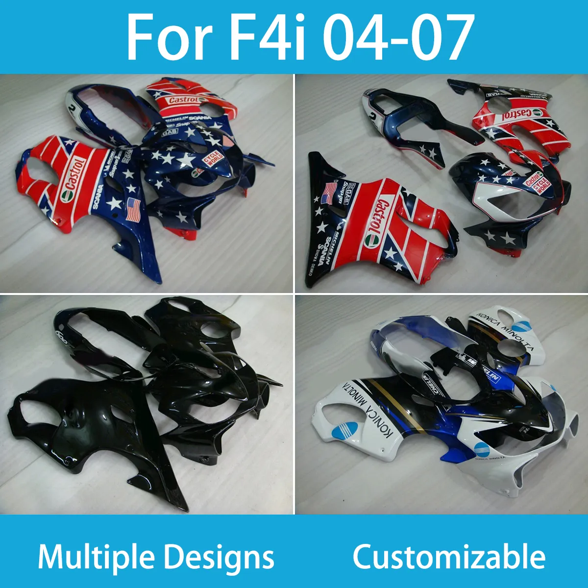 For Honda CBR600RR Fairing Kit: 2004 2007 CBR 600 F4i Injection