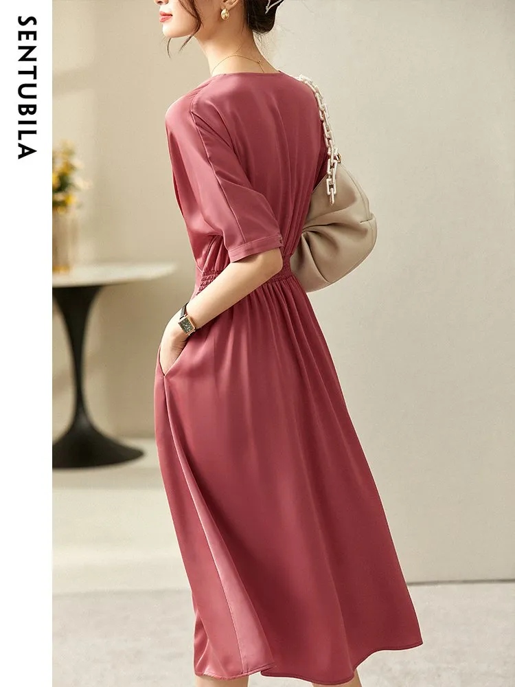 Smocking Summer Dress for Women A-Line Midi Dress with Short Sleeve Elastic Waist and Pocket from Dhgate Urban Sexy Dresses - price 102.59 Smocking Summer Dress for Women A-Line Midi Dress with Short Sleeve Elastic Waist and Pocket from Dhgate Urban Sexy Dresses - price 102.59