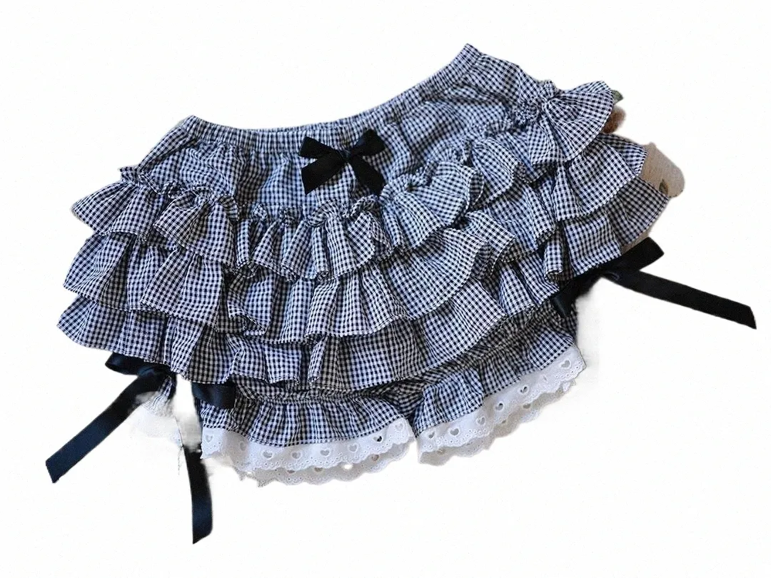 2024Kawaii Lolita Lace Mini Skirt: Multilayer Y2K High Waist