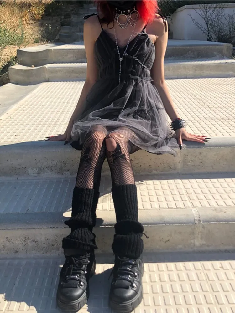 Dark Gothic Mesh Dress Women Floor-Length Hooded Chiffon Empire Waist  A-Line Summer from Dhgate Basic & Casual Dresses - price 30.86