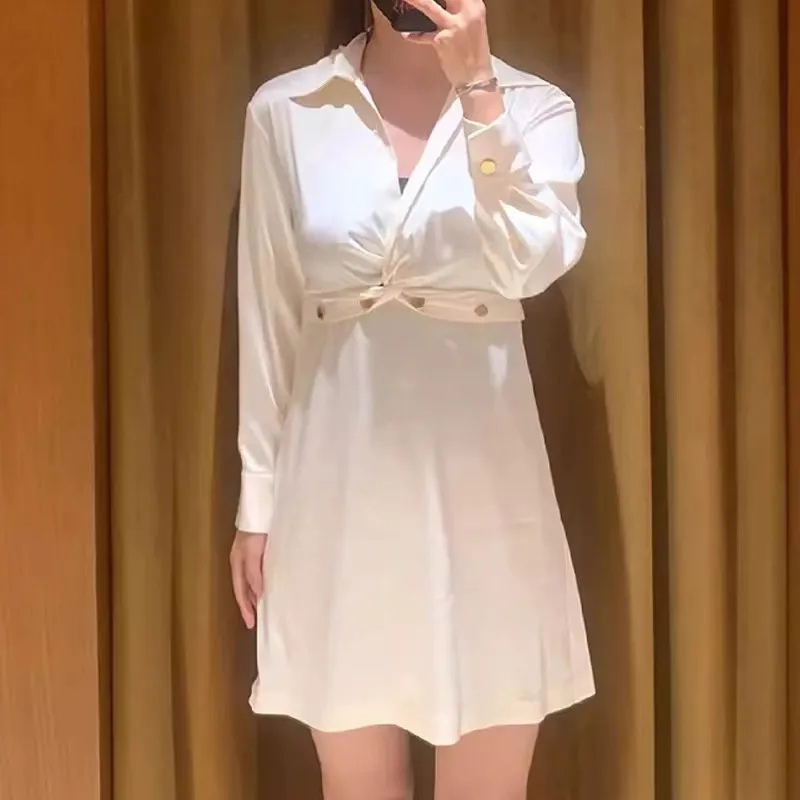 slim fit dress slacks Patterned Mini Dress With Gold Decorative Buttons main image 1