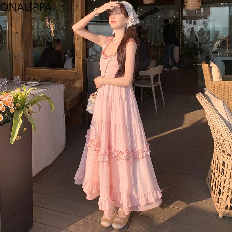 Cotton Wood ear sleeve Elastic waist Maxi Dresses Cotton Wood ear sleeve Elastic waist Maxi Dresses