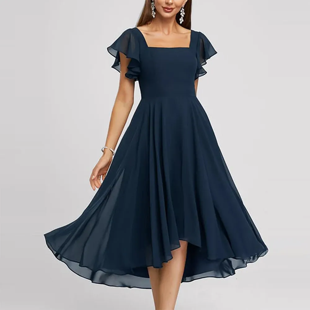 Cocktail Dress Midi Floor-Length Women Chiffon Square Neck Butterfly Sleeve A-Line Evening Gown from Dhgate Urban Sexy Dresses - price 43.71 Cocktail Dress Midi Floor-Length Women Chiffon Square Neck Butterfly Sleeve A-Line Evening Gown from Dhgate Urban Sexy Dresses - price 43.71