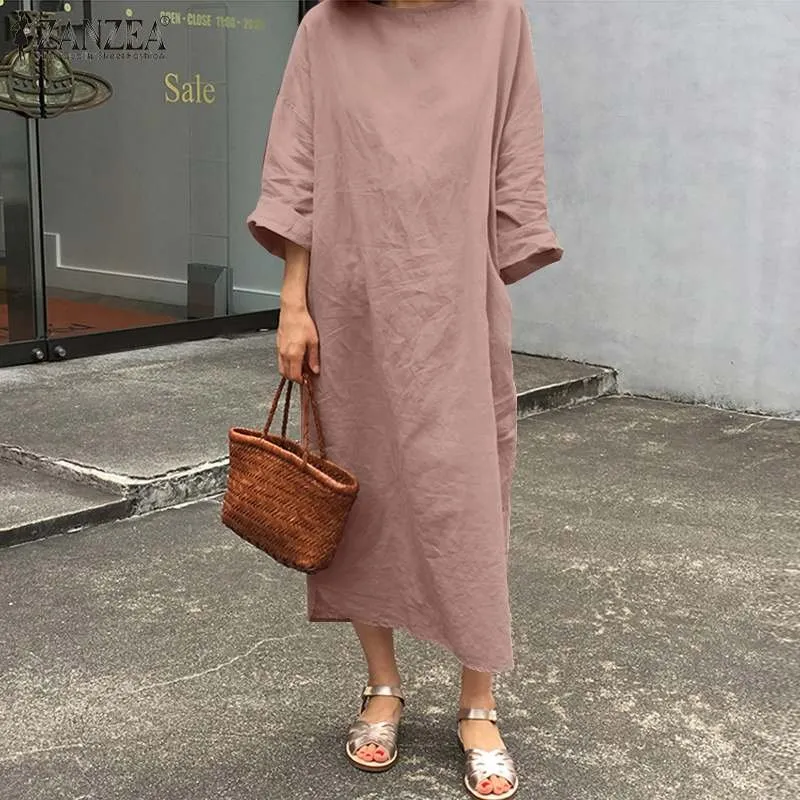 chinese dress ladies ZANZEA Women's Linen Dress Long Sleeve V-Neck Casual Blouse Dress Curved  Hem Knee-Length Midi Dress Lapel Loose Summer Dress with Pockets, B-grey,  4XL : Amazon.co.uk: Fashion