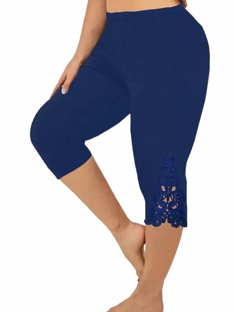 DHgate Plus Size Lace Patchwork Leggings Comfy Tummy Control Tights for Women Apparel