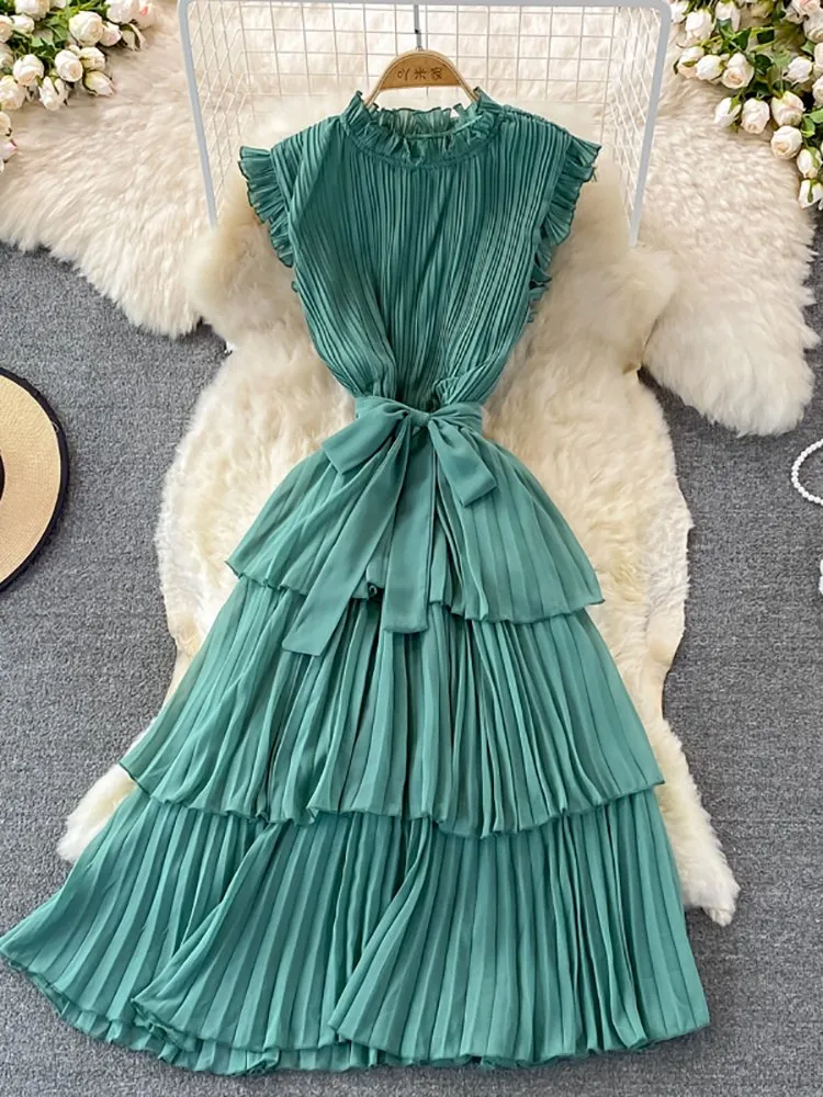 summer cotton dresses for ladies Beautiful summer cotton-slub fabric midi-dress