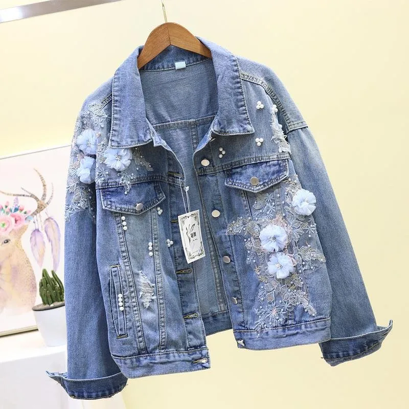 Vintage Embroidered Denim Jackets For Women For Women Spring Autumn 2022 Collection R328 24cE From Halloweenh 51.66 DHgate.Com