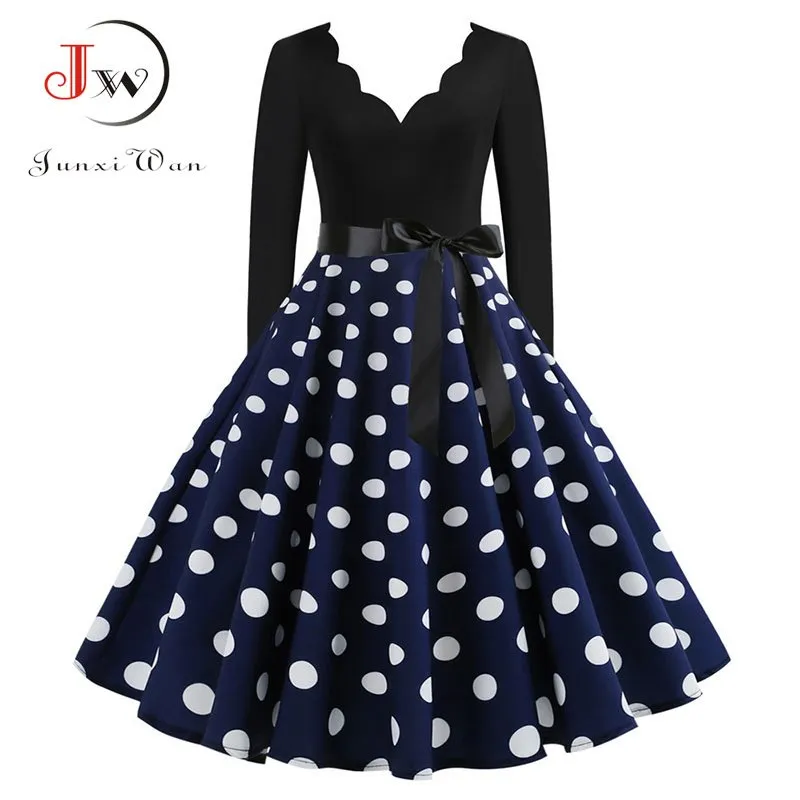 ワンピース Tiered Polka-Dot Long Dress black M 10-30-24-PartII302151_grande.