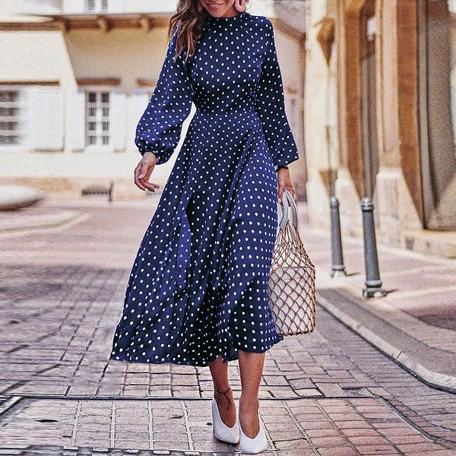 Polka Dot Long Sleeve Casual Summer Dress for Women with Round Neck and Irregular Hem from Dhgate Basic & Casual Dresses - price 15.95 Polka Dot Long Sleeve Casual Summer Dress for Women with Round Neck and Irregular Hem from Dhgate Basic & Casual Dresses - price 15.95