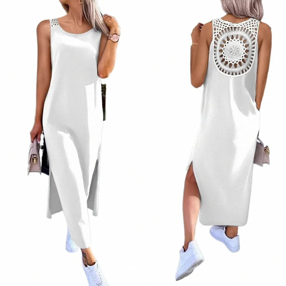 Simple Solid Color Lace Back Ankle-Length A-Line Dress for Women Summer  Short Sleeve Polyester Hooded Casual Bohemian Style from Dhgate Basic &  Casual Dresses - price 25.43