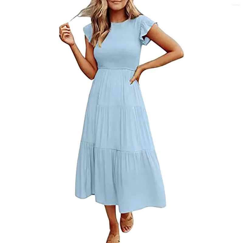 sachin and babi light blue dress Women's Midi Dress Women's Smocked Tiered Midi Dress main image 1