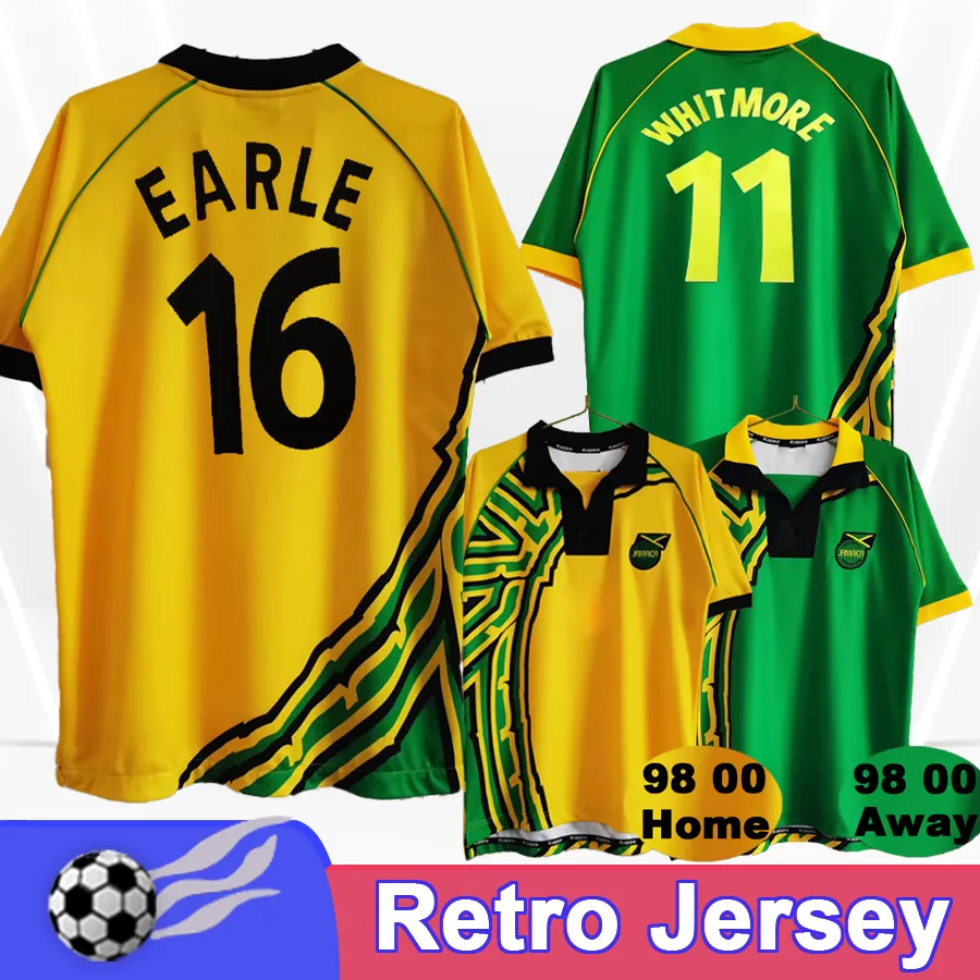 Jamaica Retro Soccer Jerseys - WHITMORE Home Yellow and Away