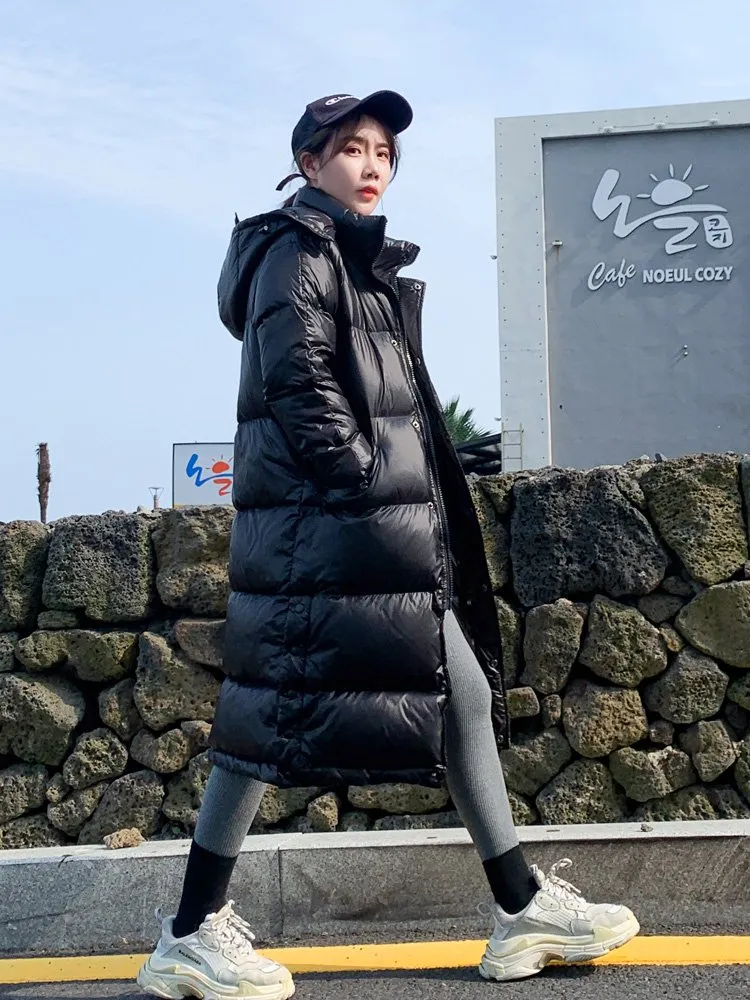 Black Duck Down Jacket Duck Down Jacket Hooded Winter Thicken