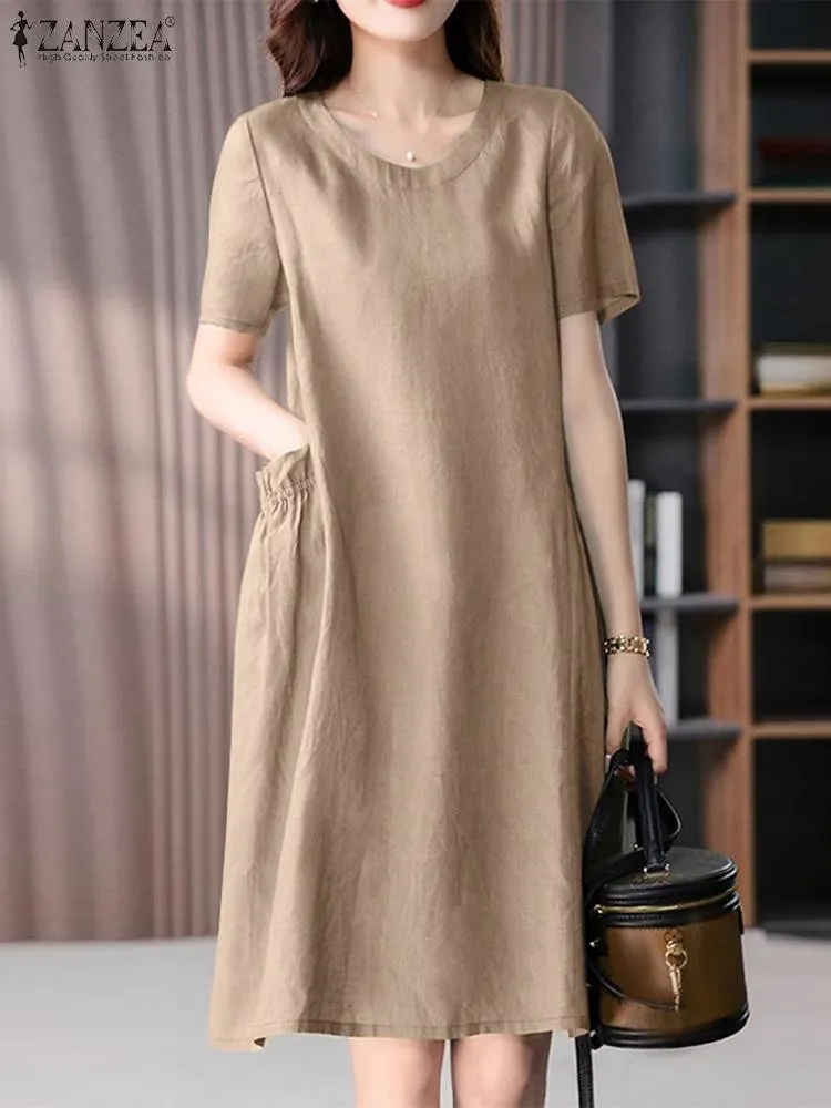 ZANZEA Women Summer Short Sleeve Solid Polyester Knee-Length Casual A-Line Dress with Hooded Collar from Dhgate Urban Sexy Dresses - price 26.73 ZANZEA Women Summer Short Sleeve Solid Polyester Knee-Length Casual A-Line Dress with Hooded Collar from Dhgate Urban Sexy Dresses - price 26.73