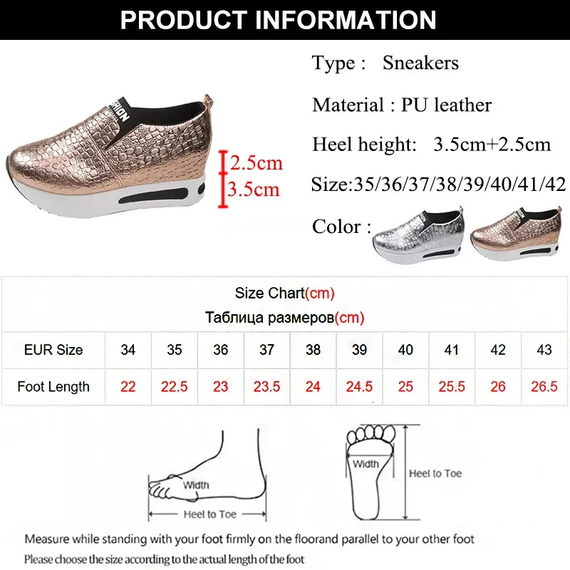 Hidden Heel Sneakers For Women Spring Chunky Platform Vulcanized Female Lightweight Slip On Height Increasing Sports_voghion.com