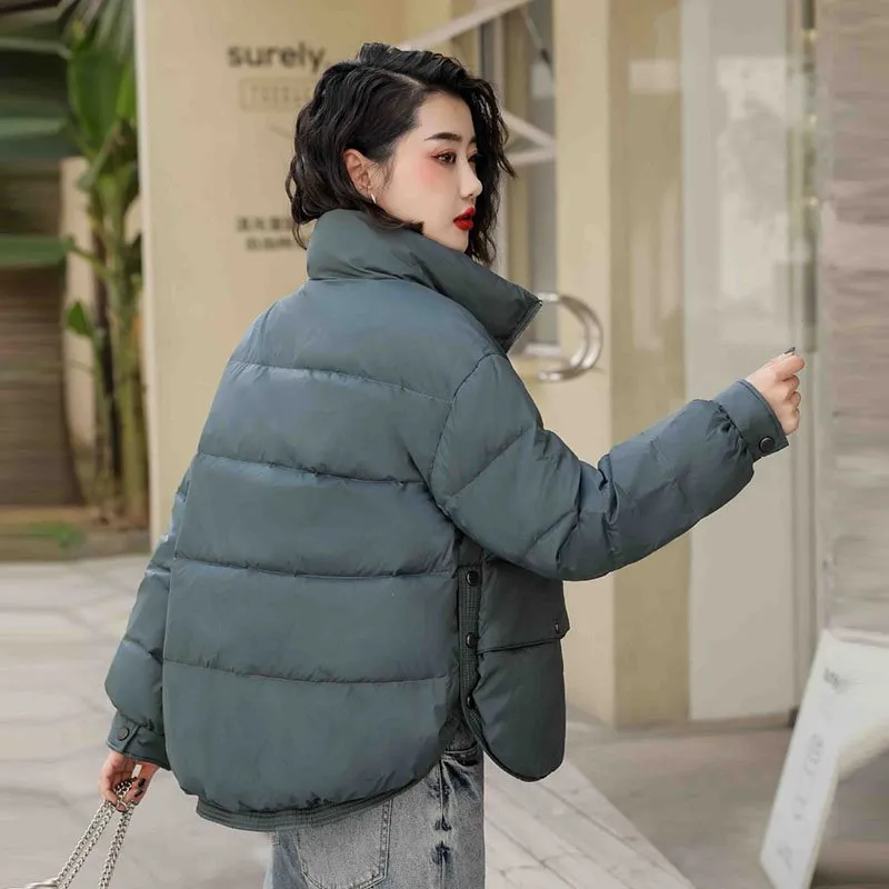 2024 Short Korean Loose 90% White Duck Down Jacket Casual Women