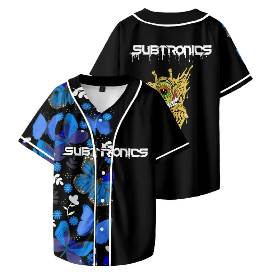 Subtronics Merch Baseball Jersey T-Shirt, 3D Printed for Men
