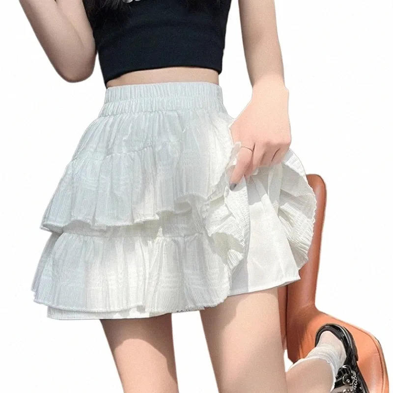 Économisez gros sur les achats en gros de Femmes Mini Jupes Avec Doublure  De Style Français À La Taille Élastique Chic Plissée Duveteuse Une Ligne