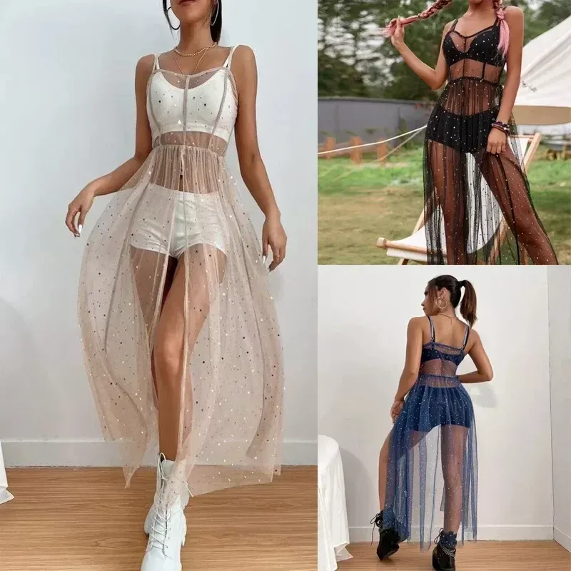 Festival Rave Outfit Mesh Dr Beach Boho Clothing Women Summer Cover Up Robe  Large Femme Vestido Mujer Maxi Party Dress from Dhgate Basic & Casual  Dresses - price 12.96
