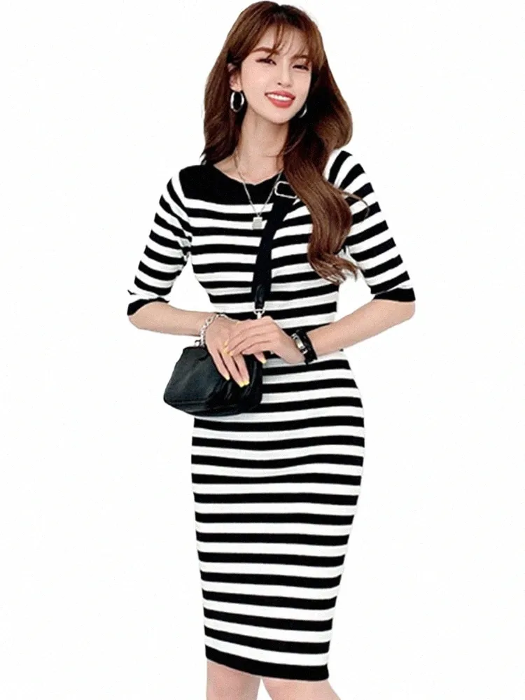 striped fall dress Viv Double Cloth Maxi Dress-Brown Pink Stripe main image 0