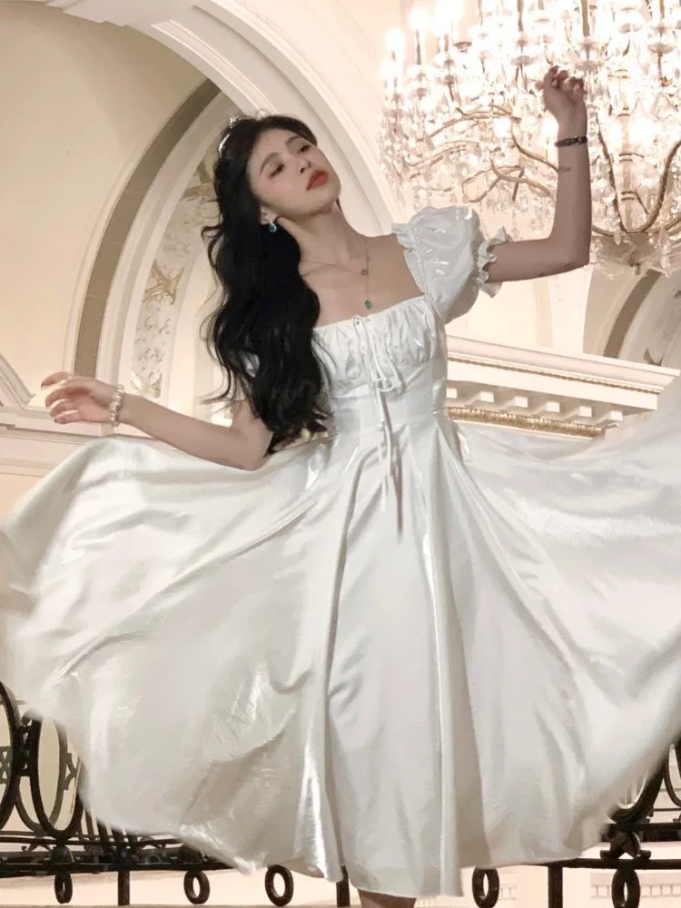 Elegant White Vintage A-line Wedding Dress for Women Summer Prom Graduation  from Dhgate Urban Sexy Dresses - price 48.39