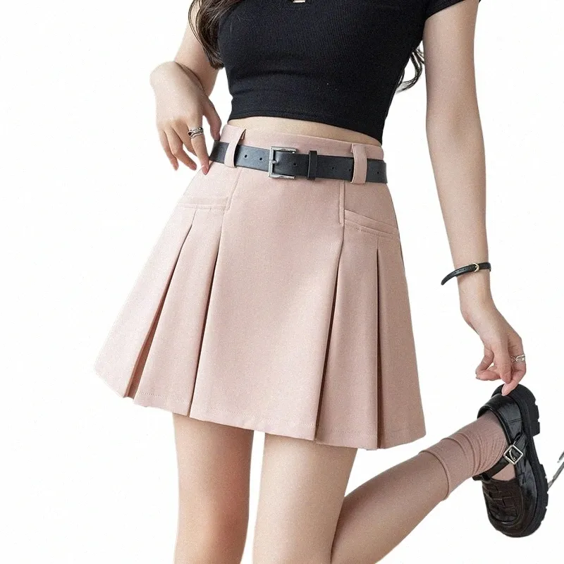 Korean High Waist A Line Pleated Mini High Waisted Skater Skirt Cute And Casual For Women 2024 New Spring Summer Collection Q5PM From Sneakersbagshoes 39.27 DHgate.Com