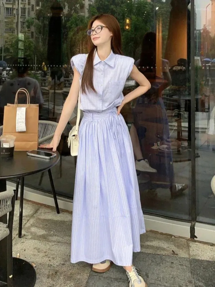 Work Dresses Summer Casual Two-Piece Set Women Loose Shirt Top and  Ankle-Length Skirt from Dhgate Work Dresses