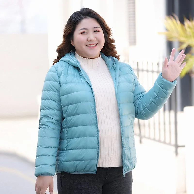 DHgate Plus Size Lightweight Packable Hooded Down Jacket for Women Water Resistant Warm Winter Coat Apparel