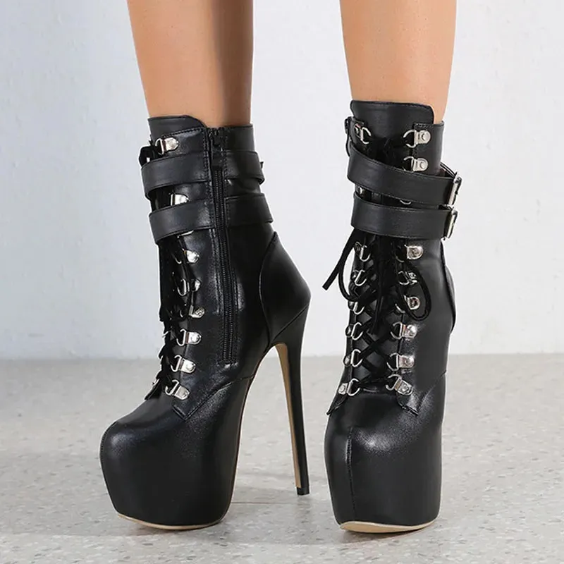 Platform boots high heels discount