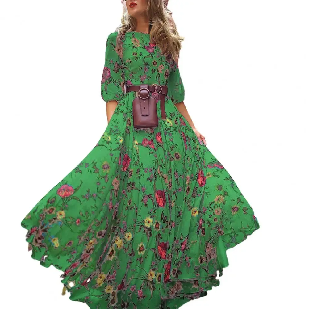 Elegant Floral Print Maxi Dress for Women with A-Line Silhouette and Natural Waistline, Short Sleeve, Floor-Length for Summer from Dhgate Basic & Casual Dresses - price 21.92 Elegant Floral Print Maxi Dress for Women with A-Line Silhouette and Natural Waistline, Short Sleeve, Floor-Length for Summer from Dhgate Basic & Casual Dresses - price 21.92
