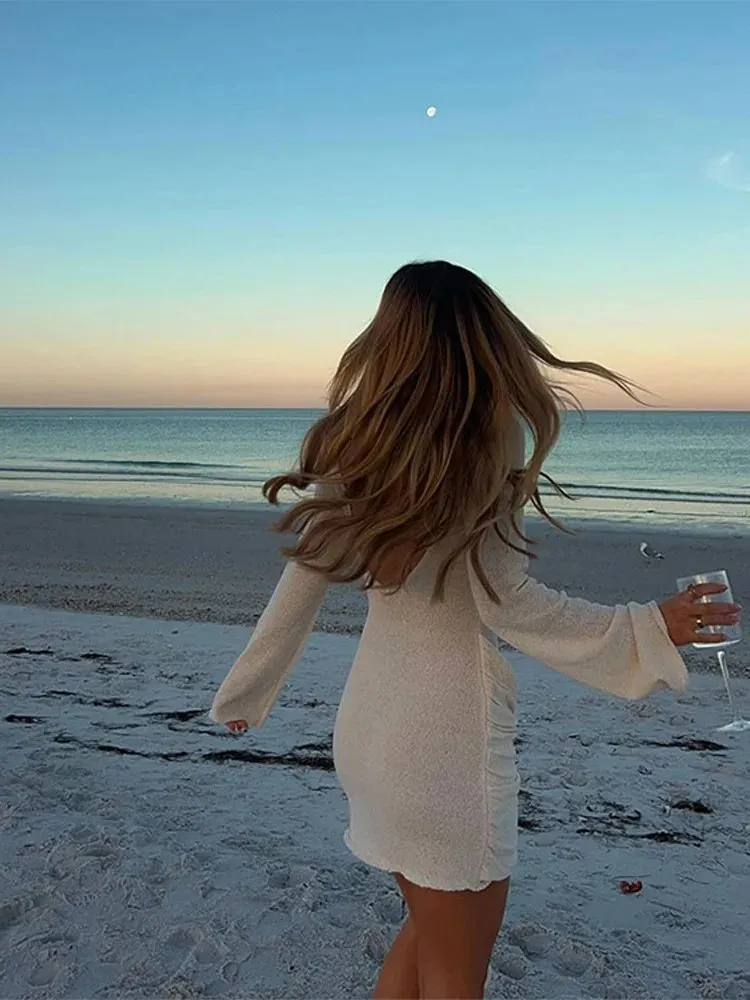 Womens Sexy Backless Short Dress