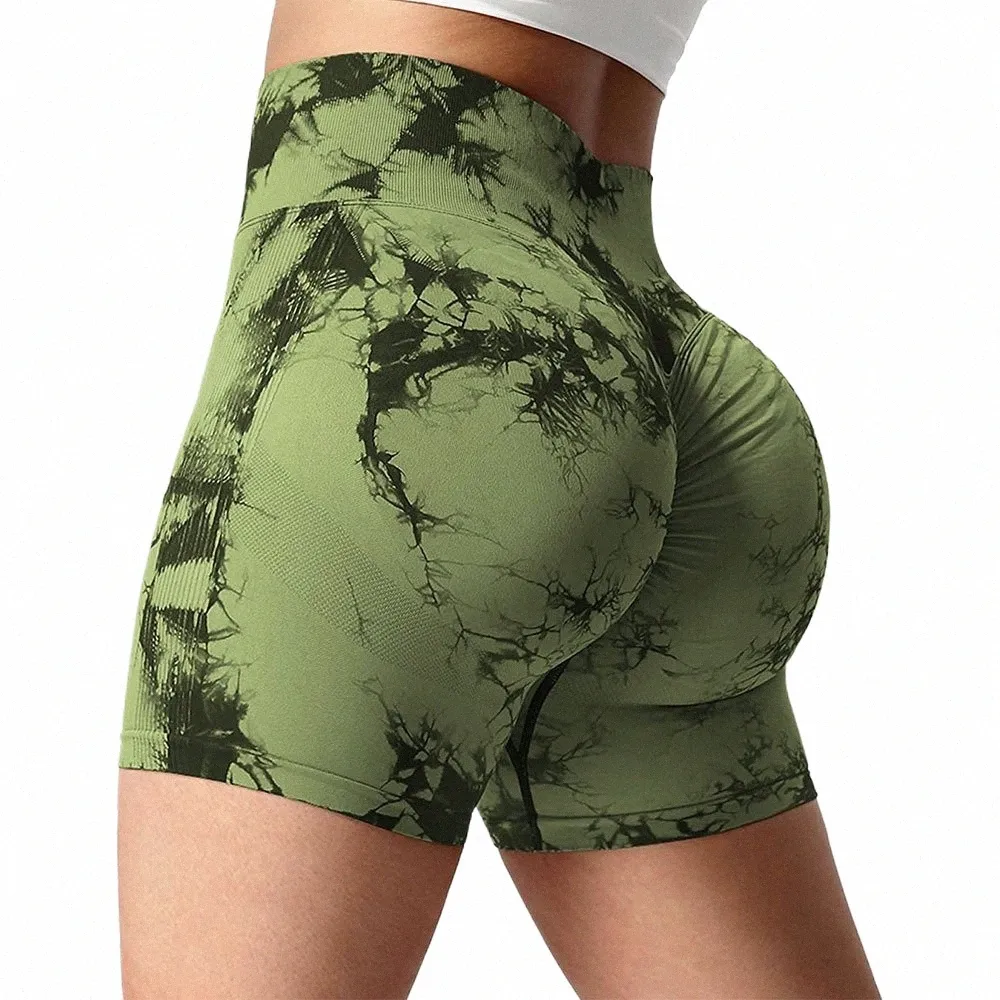 Tie-dye Peach Hip Yoga Pants Plus Size Seamless Hip-lifting Trousers