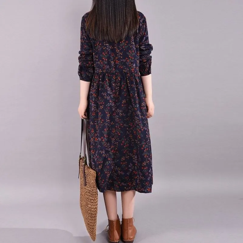 Loose Large Sleeve Vintage Literary Style Dress for Women Spring Autumn  from Dhgate Basic & Casual Dresses - price 42.43