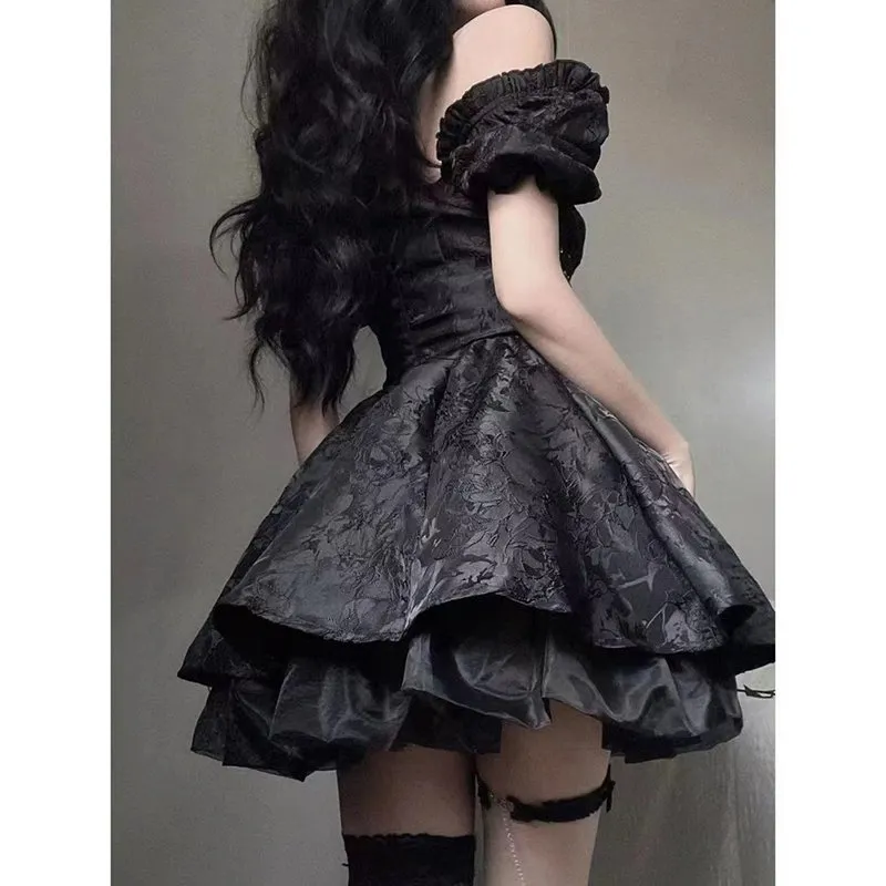 Gothic Black Mini Dress Women Vintage Sexy Spaghetti Strap High Waist  Floor-Length Polyester from Dhgate Urban Sexy Dresses - price 33.28