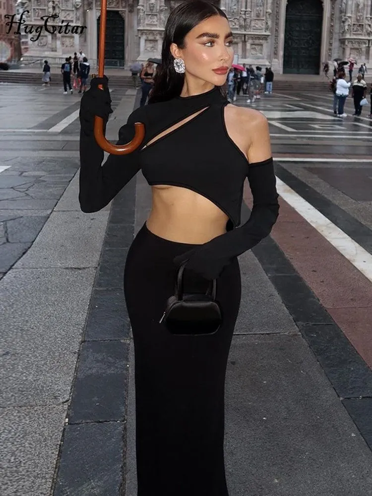 One Shoulder Lantern Sleeve Hollow-Out Bodycon Dress for Women Spring  Festival Party from Dhgate Basic & Casual Dresses - price 27.88