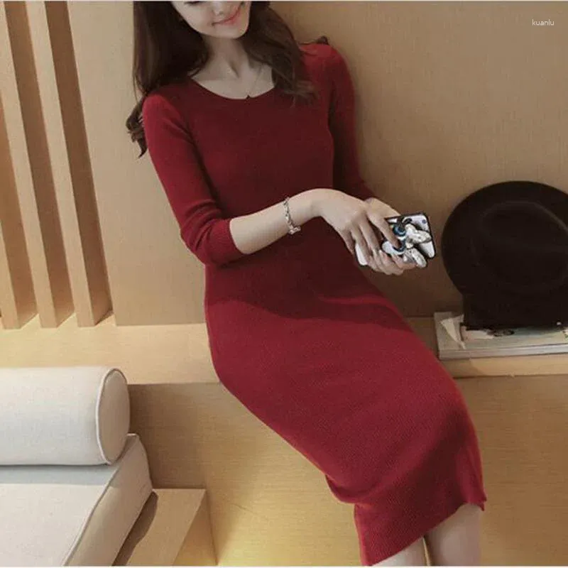 Wool Knitted Women Long Sweater Dress Autumn Winter Warm O-neck Long Sleeve Red Gray High Waist Pencil from Dhgate Basic & Casual Dresses - price 39.88 Wool Knitted Women Long Sweater Dress Autumn Winter Warm O-neck Long Sleeve Red Gray High Waist Pencil from Dhgate Basic & Casual Dresses - price 39.88