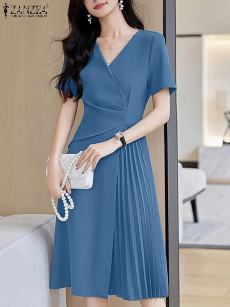 open lace back dress Pink Stripe Cotton Pleated Shirt Dress - Midi Dresses main image 1