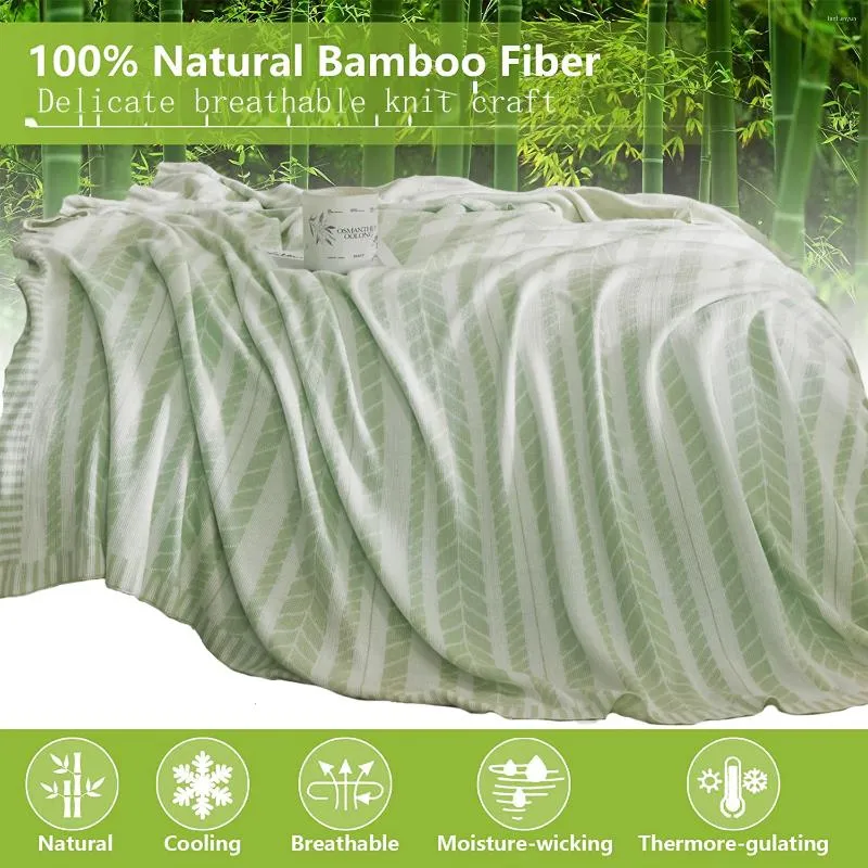 RegINA Bamboo Knitted Bamboo Blanket Luxury For Summer Air Conditioning