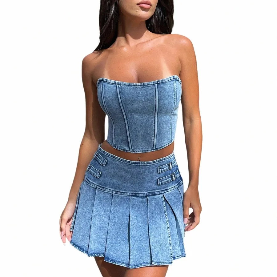 Bandeau 2 piece outfit hot sale