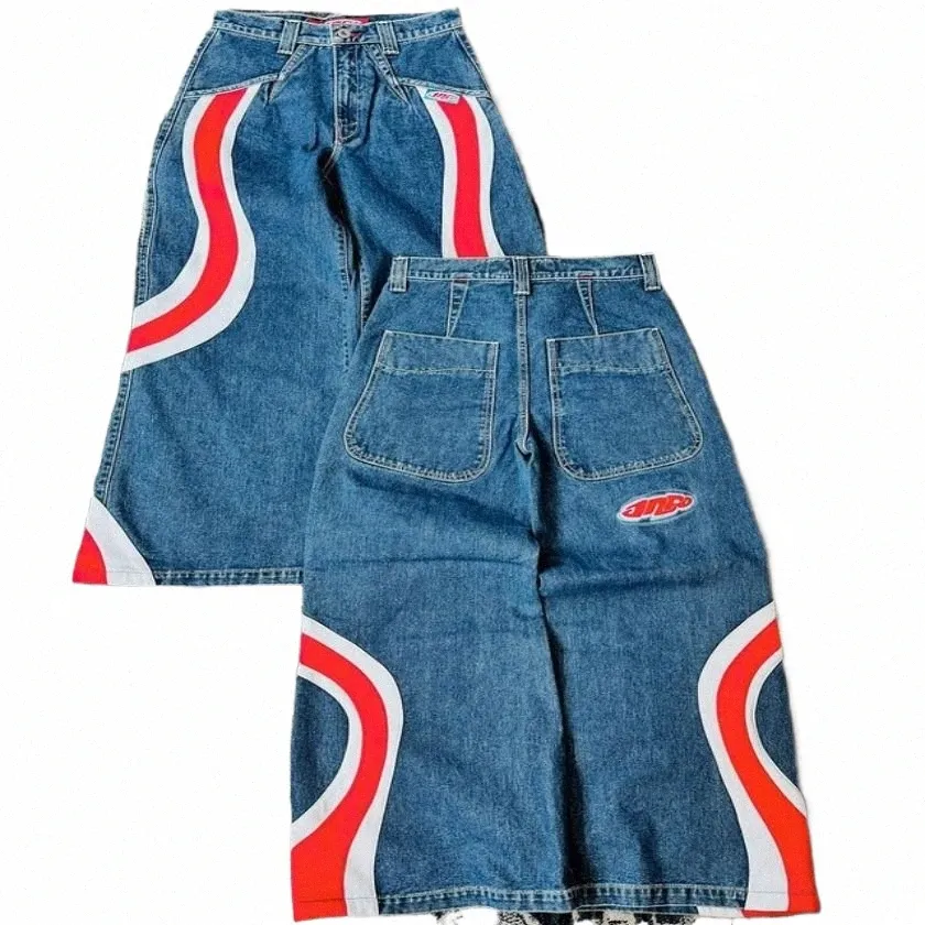 jnco Rare Rainbow Wrap Jeans Summer Men and Women Casual Loose
