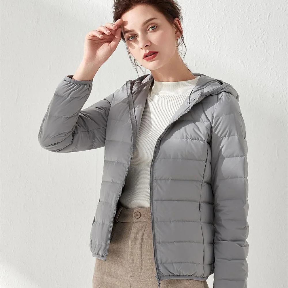 glam lips グロッシー ライトパファー JACKET グレー DHgate.com:Womens 90% White Duck Down Puffer Jacket with