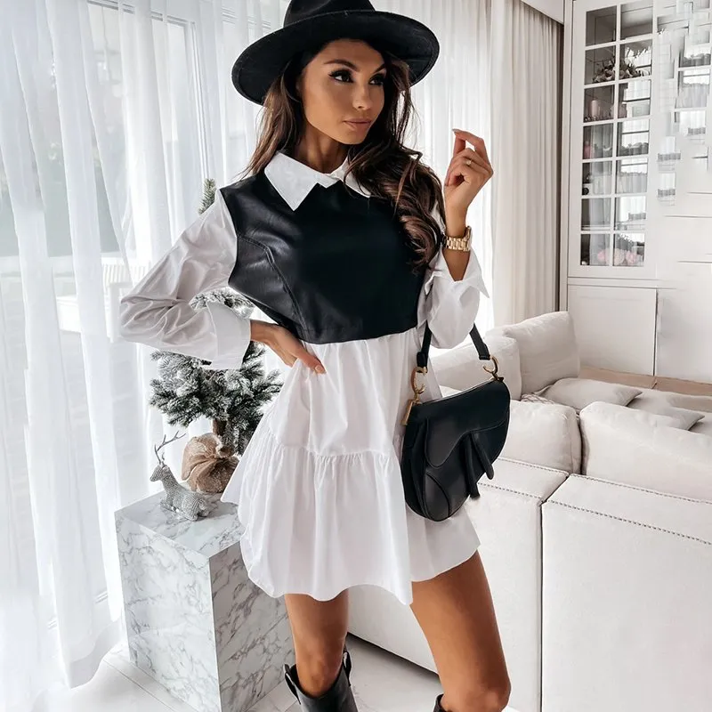 DHgate.com:White PU Leather Patchwork Plaid Casual Long DHgate.com:White PU Leather Patchwork Plaid Casual Long
