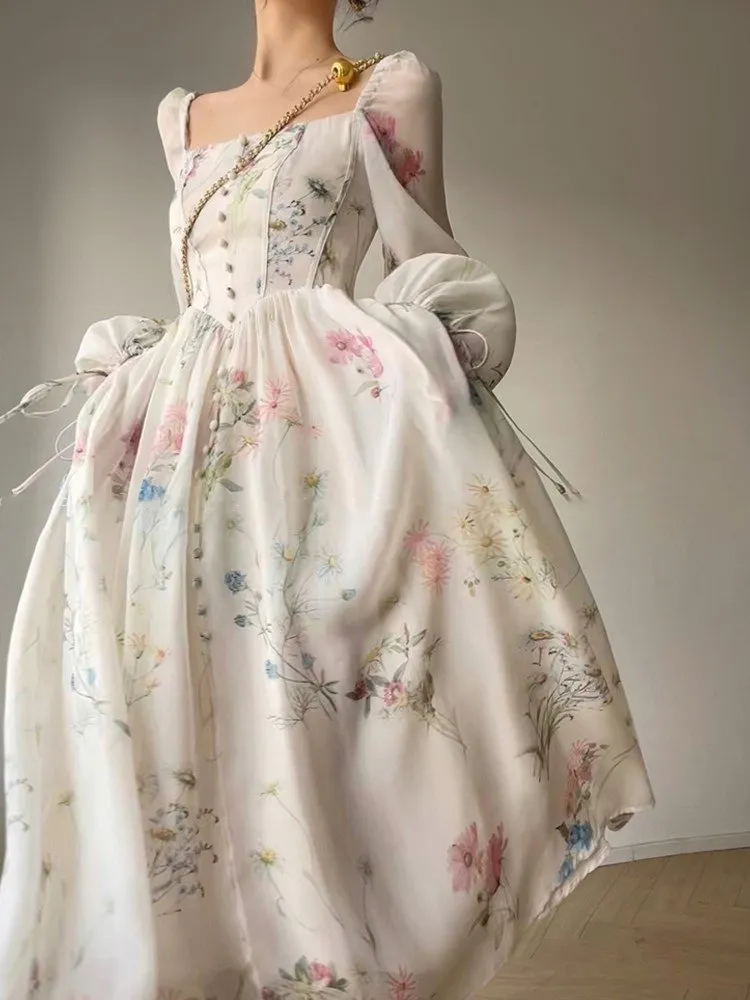 Vintage Floral A-line Dress for Women Mid-Calf Length Lantern Sleeve Empire Waist Spring Summer from Dhgate Basic & Casual Dresses - price 59.72 Vintage Floral A-line Dress for Women Mid-Calf Length Lantern Sleeve Empire Waist Spring Summer from Dhgate Basic & Casual Dresses - price 59.72