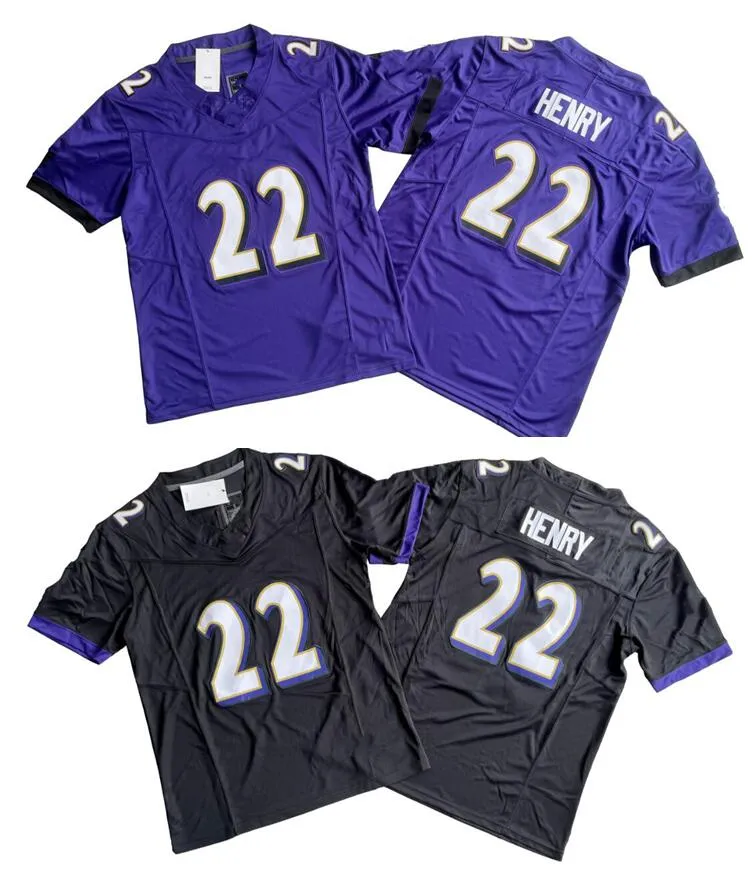 Lamar Jackson Stitched football Jerseys Justin Tucker Kyle Hamilton Derrick  Henry men women youth S-3XL Purple game jersey