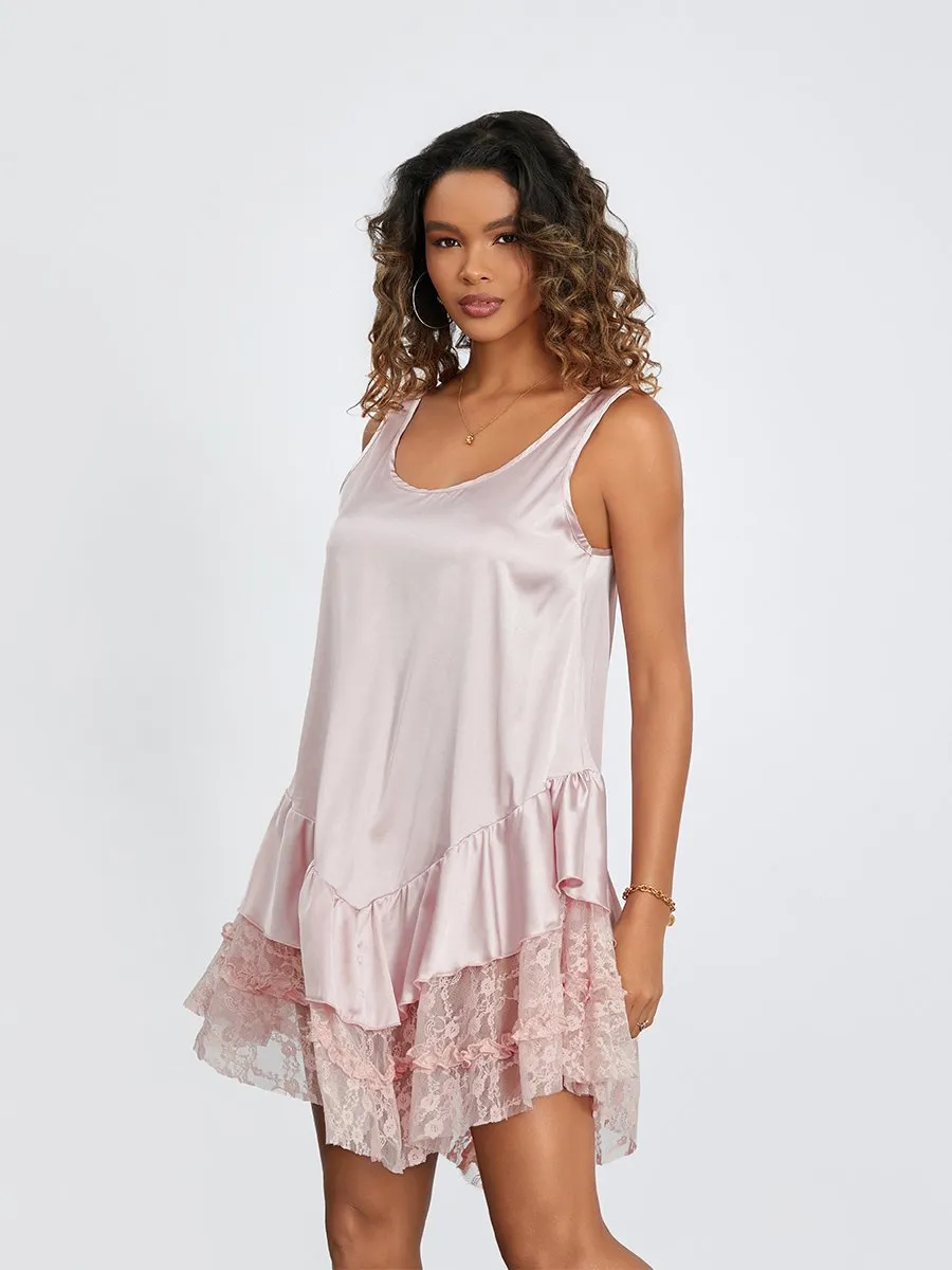 Women Y2K Lace Mini Dress Sleeveless V Neck Flowy Short Dress Spaghetti  Strap Babydoll Party Clubwear from Dhgate Urban Sexy Dresses - price 24.28